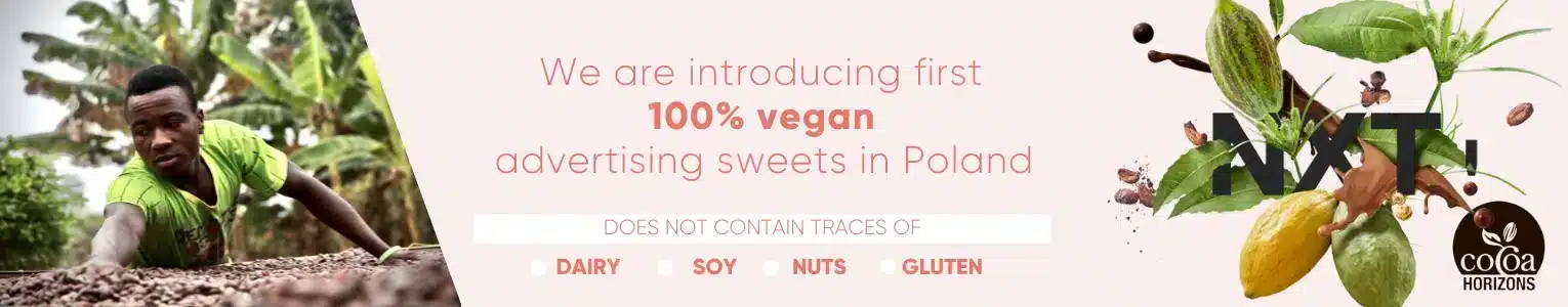 First 100% vegan advertising sweets in Poland